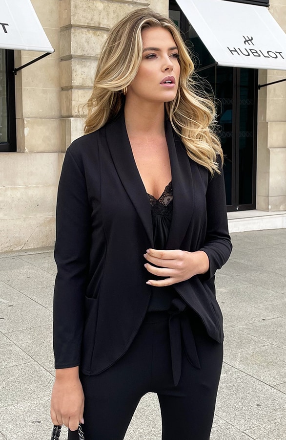 Basic Blazer Zwart – blazers, foto 3