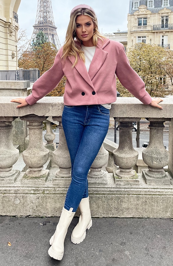 Classy Pofmouw Coat Dust Roze – shoparchief, foto 6
