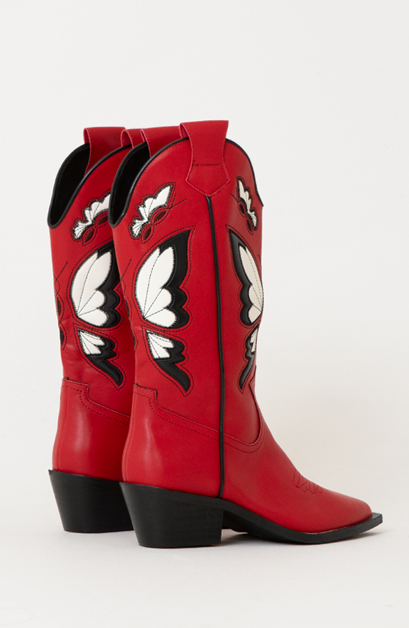 Cowboy Boots Butterfly Red – shoparchief, foto 6