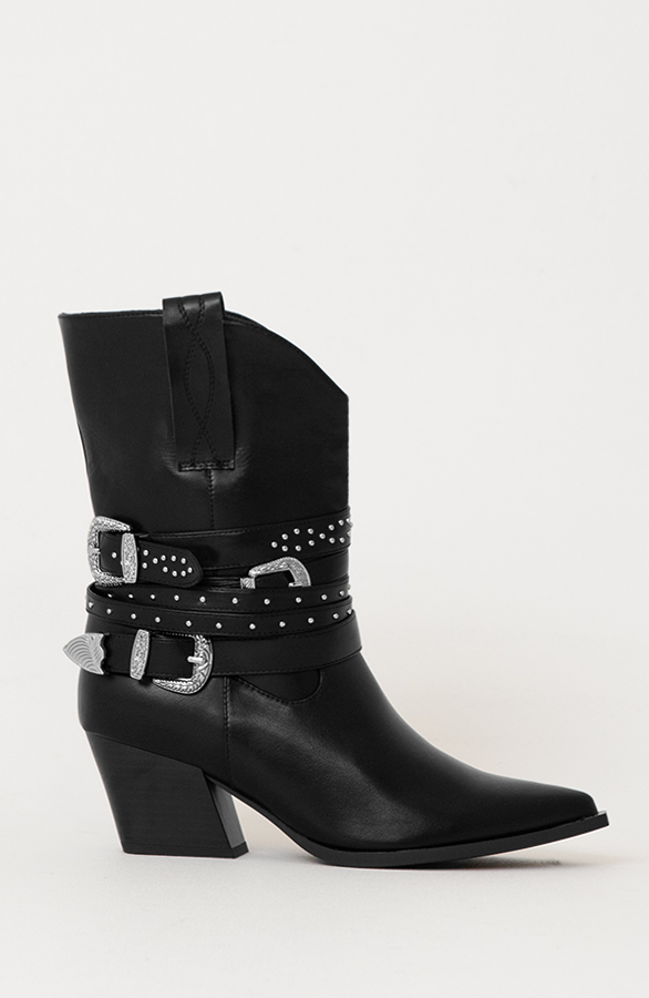 Cowboy Boots Schnalle Schwarz, Shoparchiv
