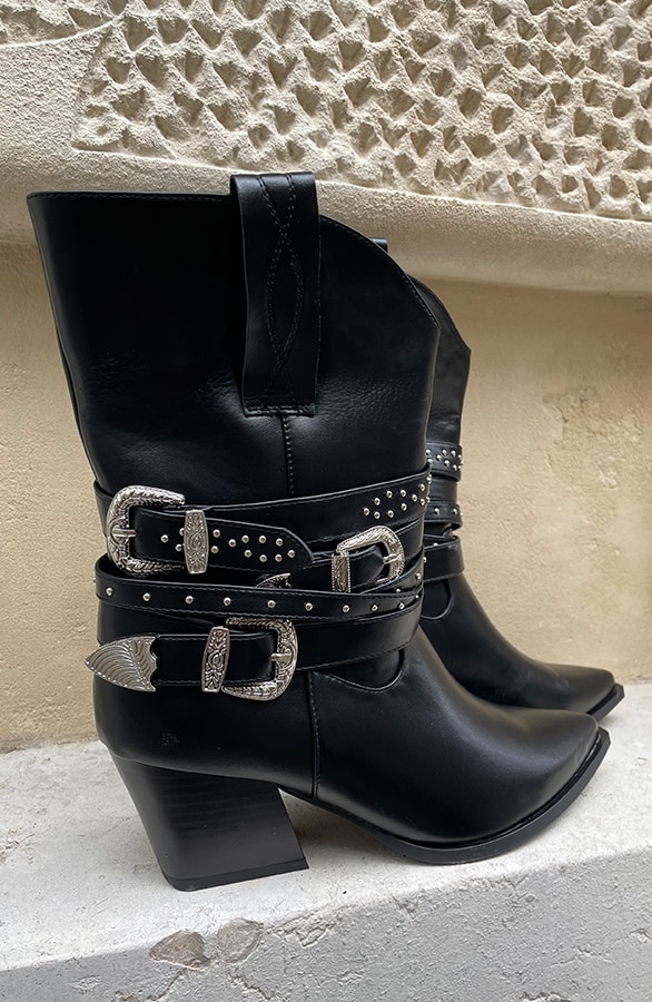 Cowboy Boots Schnalle Schwarz, Shoparchiv, Foto 4