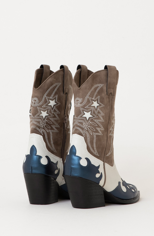Cowboy Boots Star Brown Blue – shoparchief, foto 3