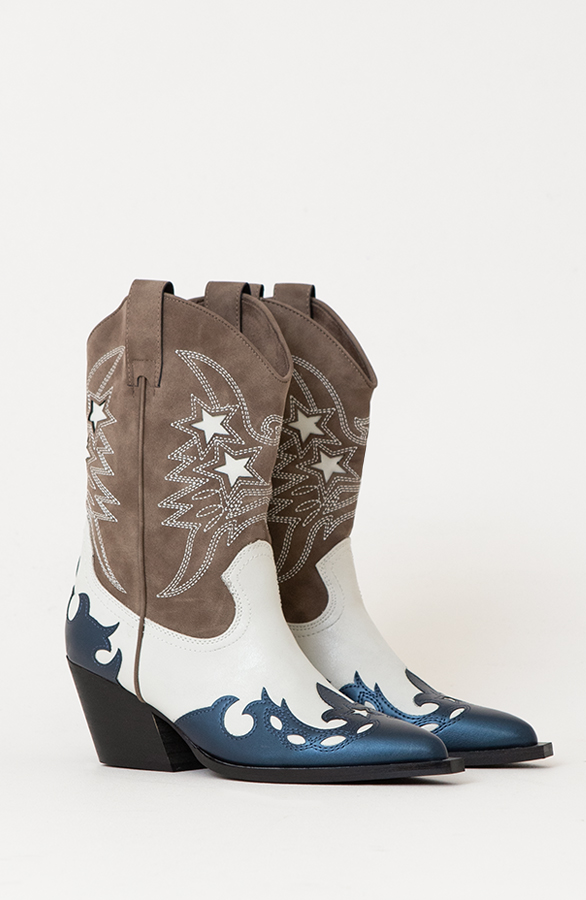 Cowboy Boots Star Brown Blue – shoparchief, foto 2