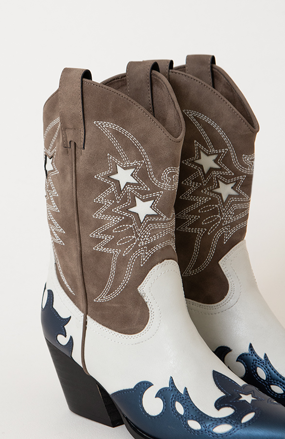 Cowboy Boots Star Brown Blue – shoparchief, foto 4