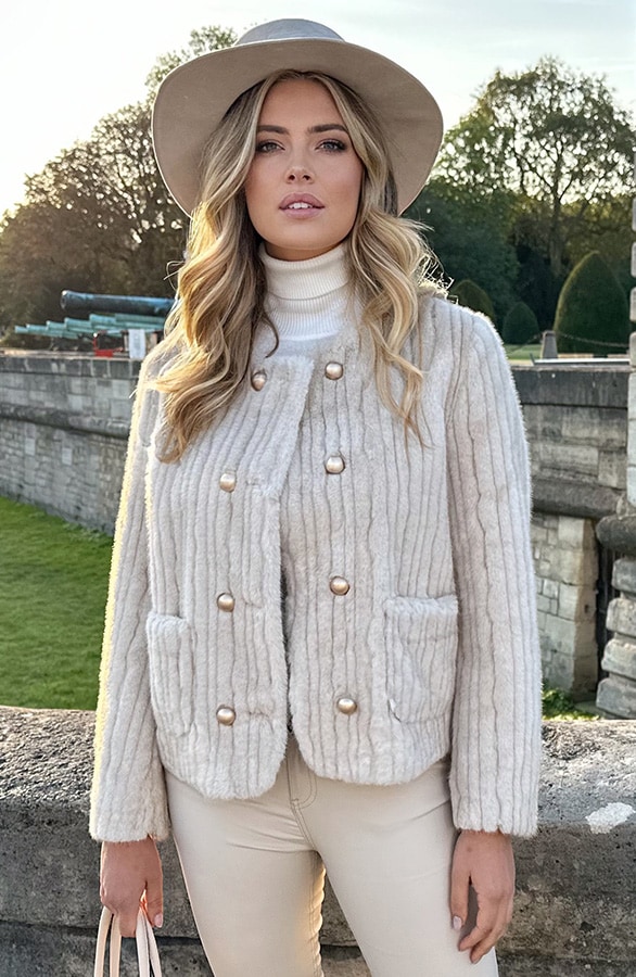Faux Fur Jacke Creme, Shoparchiv, Foto 6