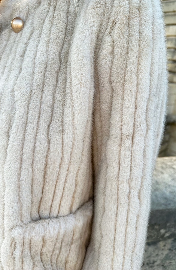 Faux Fur Jacke Creme, Shoparchiv, Foto 5
