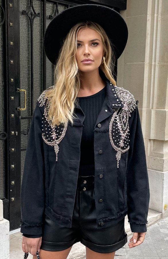 Festive Studs Jacket Zwart – shoparchief, foto 5