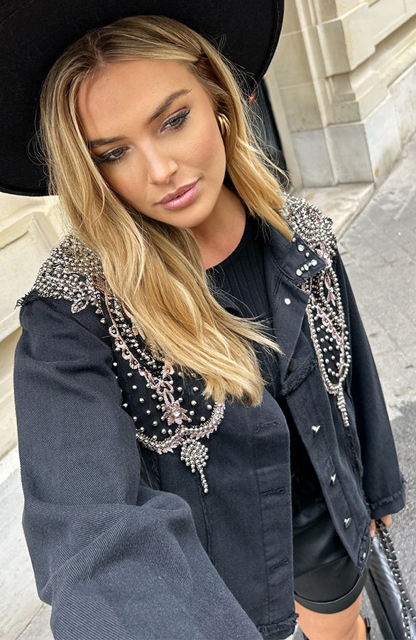 Festive Studs Jacket Zwart – shoparchief, foto 6