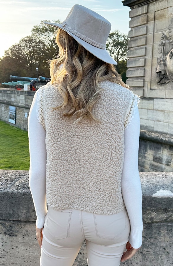 Gilet Pocket Teddy Lace Detail – gilets, foto 4