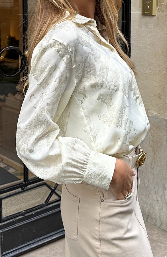 Gouden Detailed Blouse Ecru – shoparchief, foto 2