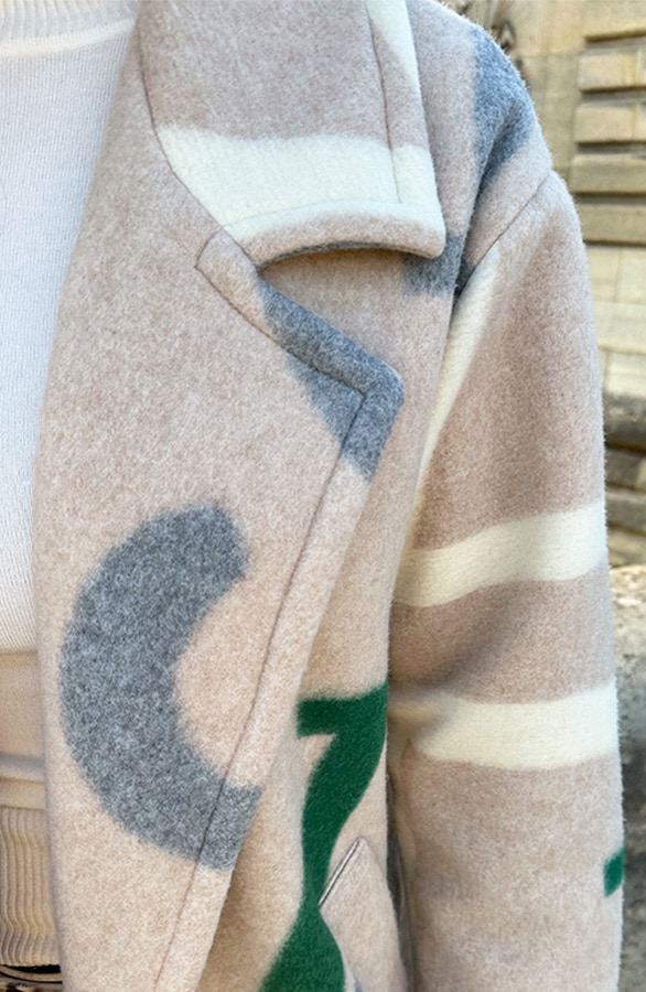 Laurent Oversized Woven Jacket Multi – shoparchief, foto 7