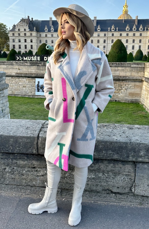 Laurent Oversized Woven Jacket Multi – shoparchief, foto 6
