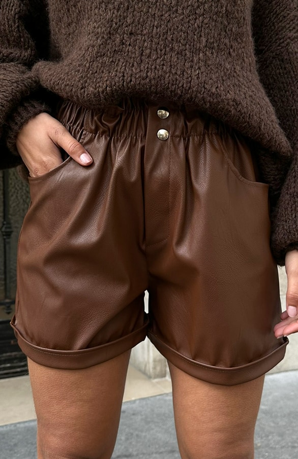 Leather Short Choco – shoparchief