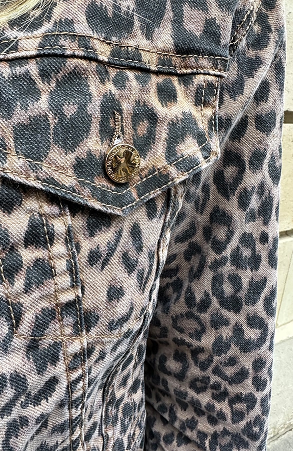 Leopard Denim Jacket Bruin – shoparchief, foto 11