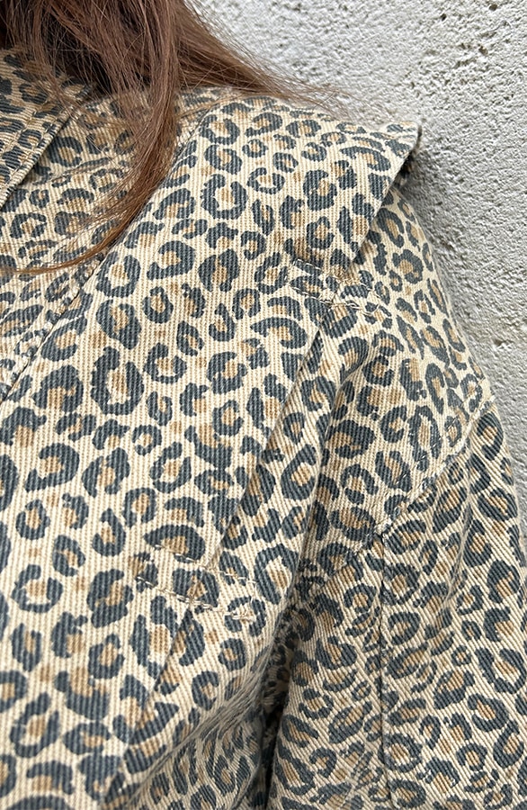 Leopard Denim Short Jacket – shoparchief, foto 7