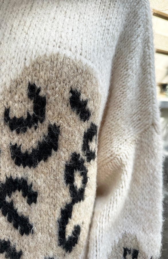 Leopard Heart Oversized Sweater – shoparchief, foto 5