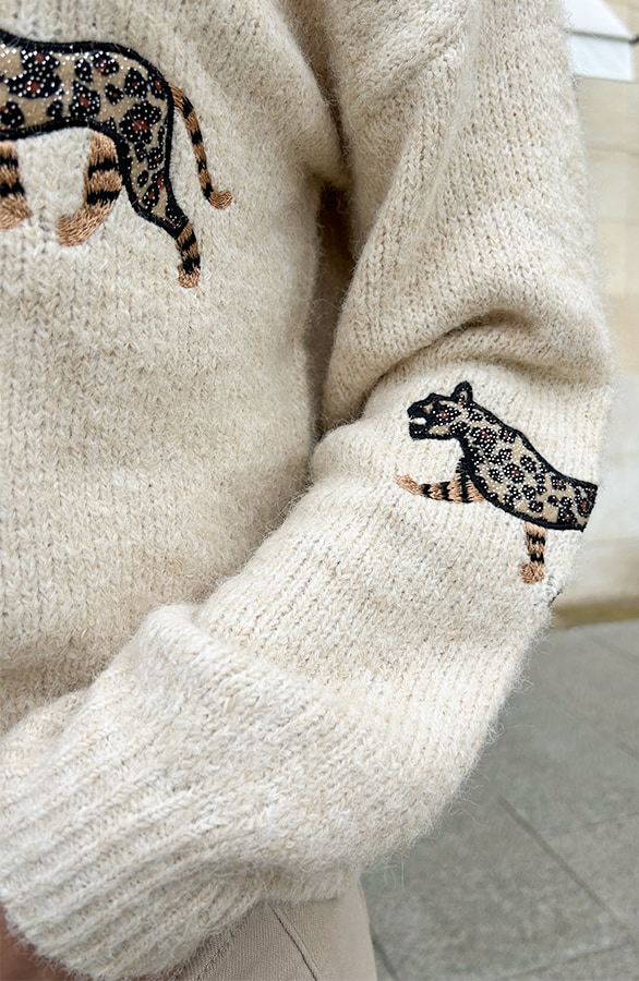 Leopard Soft Pullover Beige, Shoparchiv, Foto 8