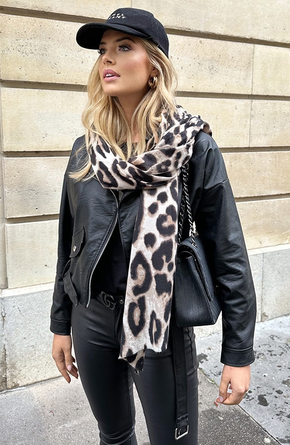 Leopard Sjaal Beige – shoparchief, foto 6