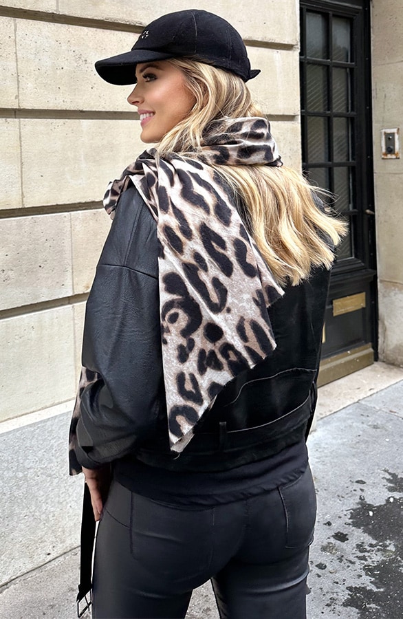 Leopard Sjaal Beige – shoparchief, foto 5
