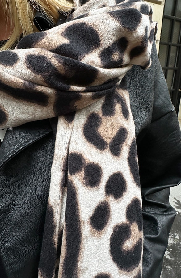 Leopard Sjaal Beige – shoparchief, foto 9