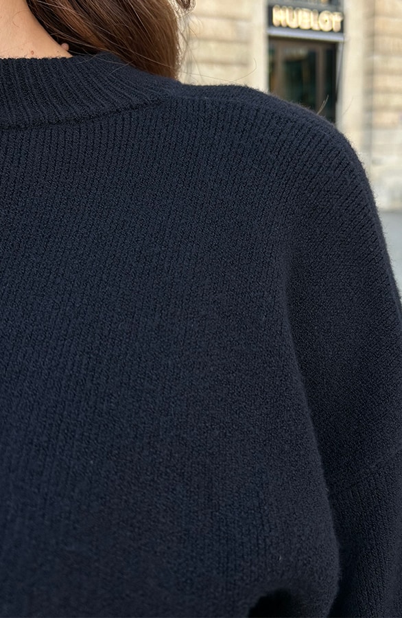Luxury Soft Pullover Wide Sleeve Schwarz, Foto 13