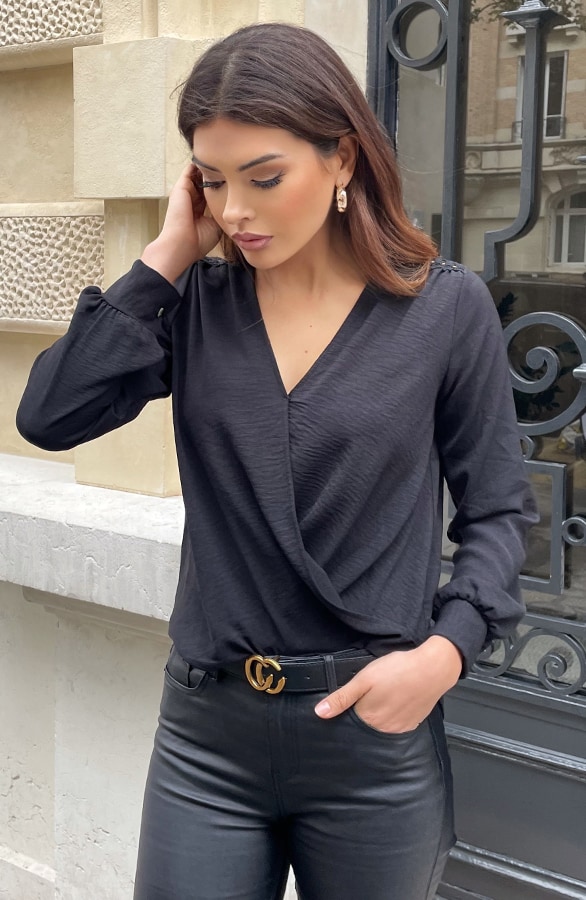 Mila Marant Lace Blouse Zwart – alle kleding, foto 3