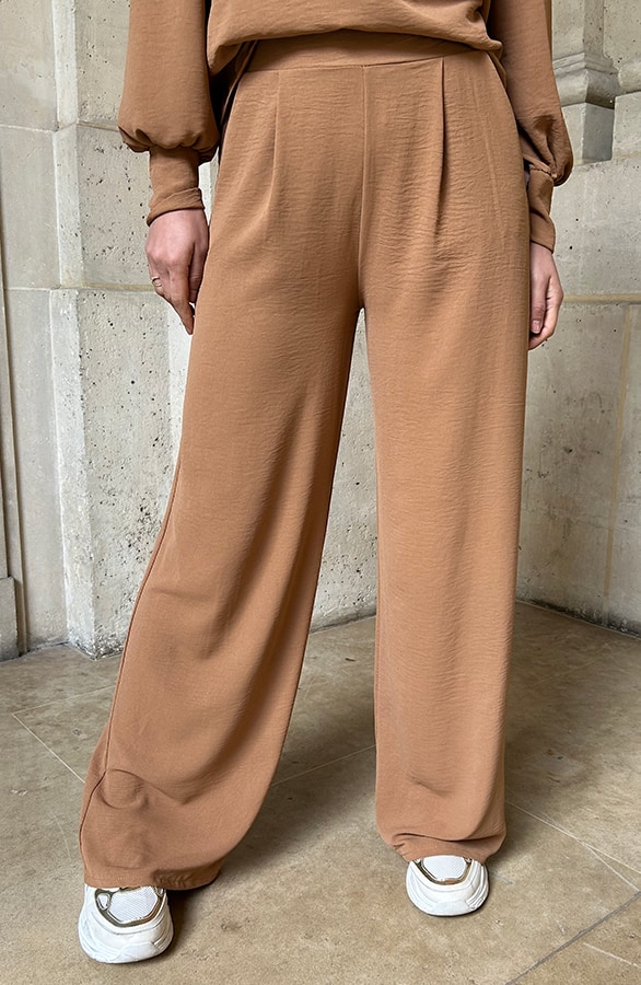 Mila Pantalon Camel Regular – broeken