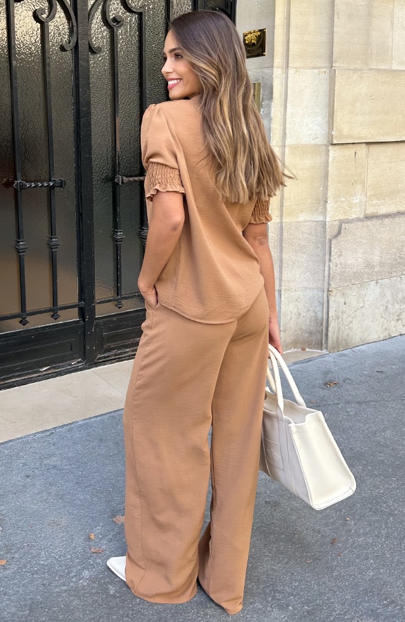 Mila Pantalon Camel Regular – broeken, foto 8