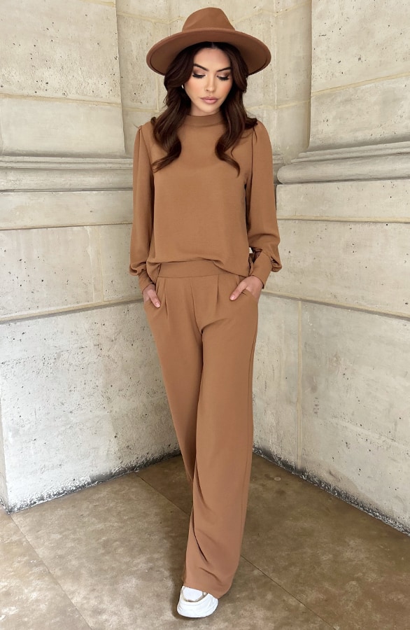 Mila Pantalon Camel Regular – broeken, foto 6