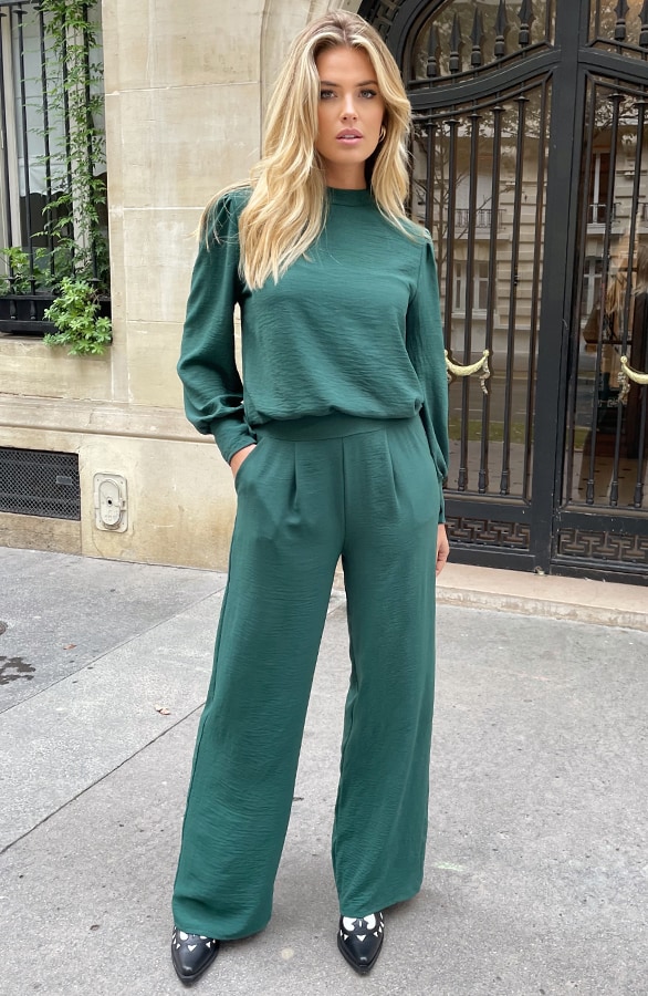 Mila Pantalon Smaragd Petite – shoparchief, foto 2