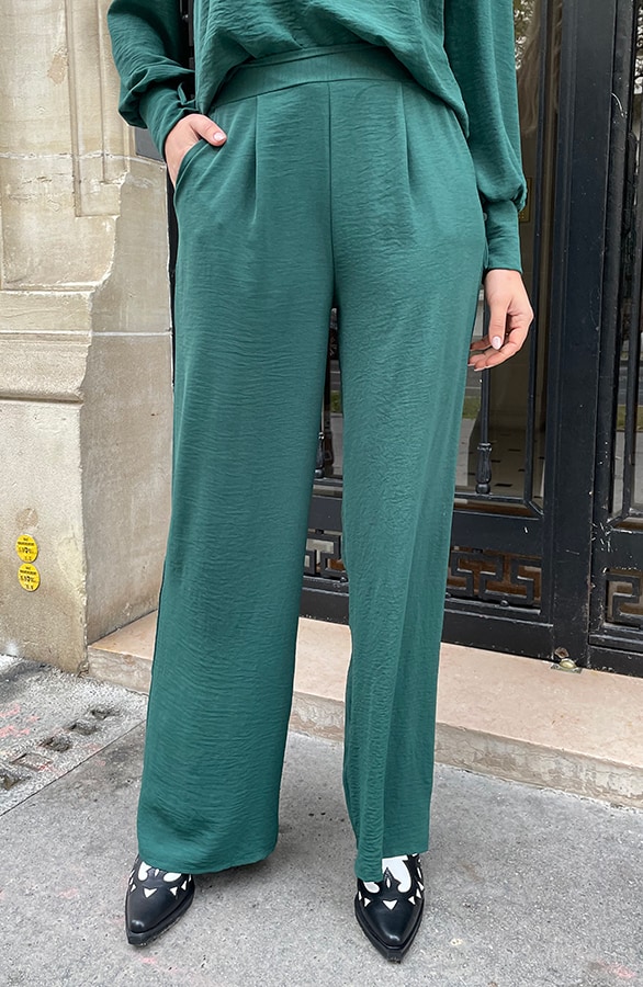 Mila Pantalon Smaragd Tall – broeken