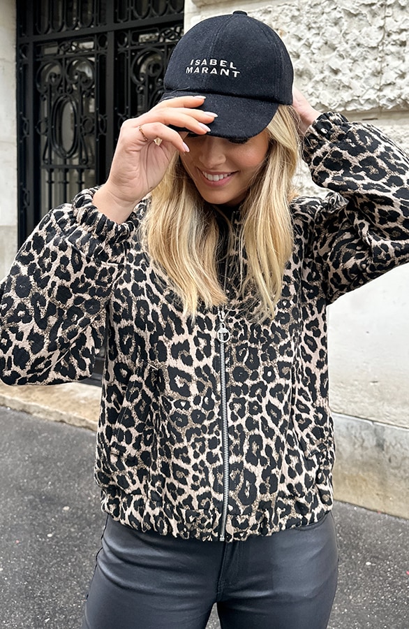 Oversized Luxury Leopard Bomber Jacket – shoparchief, foto 3