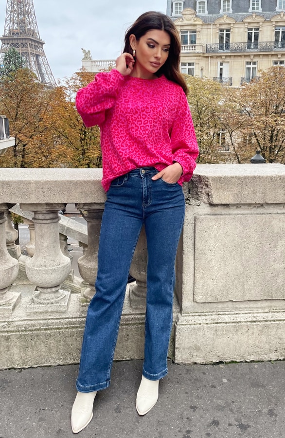 Panterprint Trui Fuchsia Rood – shoparchief, foto 7