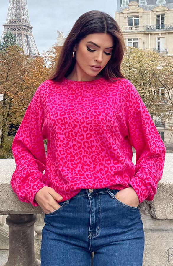 Panterprint Trui Fuchsia Rood – shoparchief, foto 5