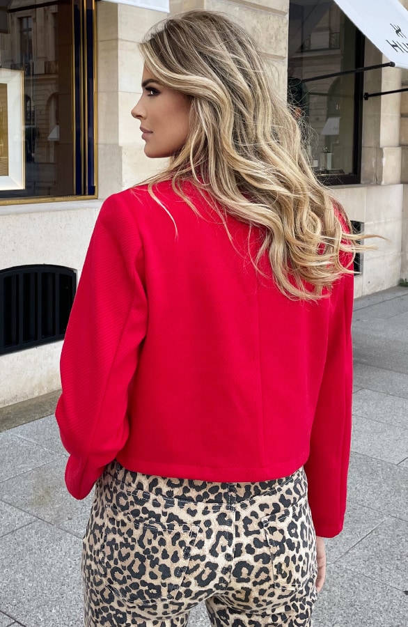 Short Bomberjacke Rot, Mäntel, Foto 3