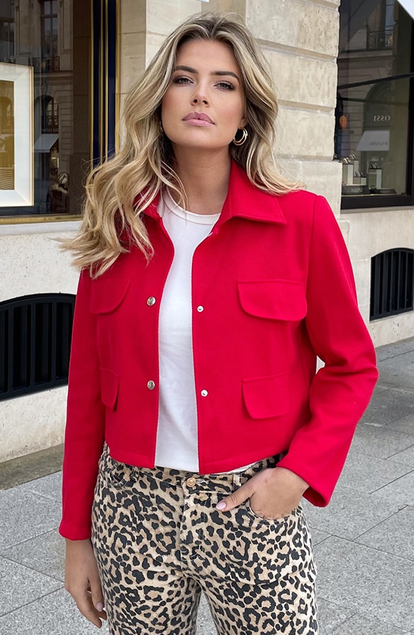 Short Bomberjacke Rot, Mäntel