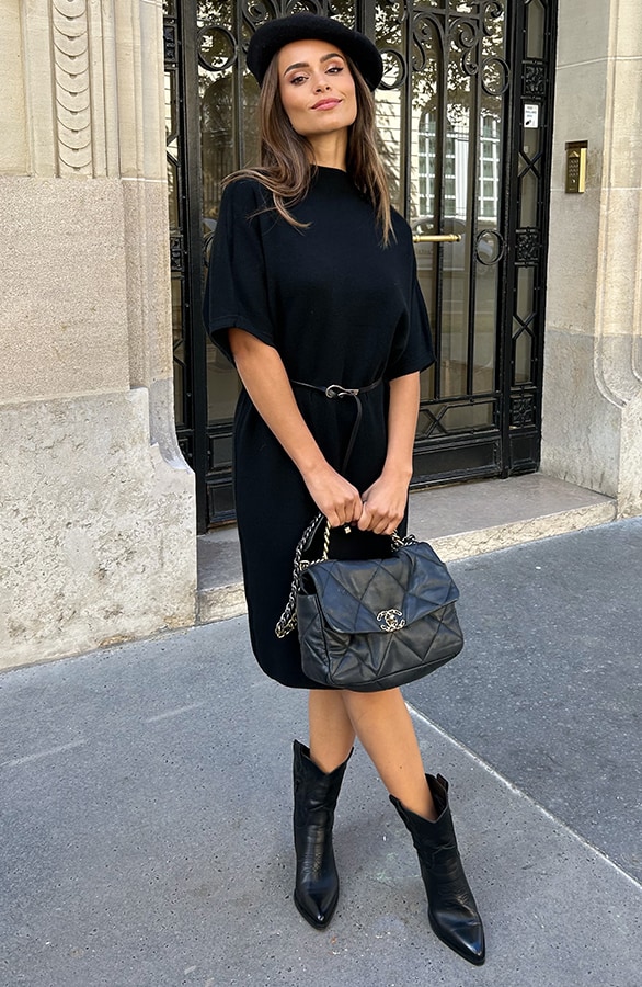 Short Sleeve Jurk Black – jurken, foto 6