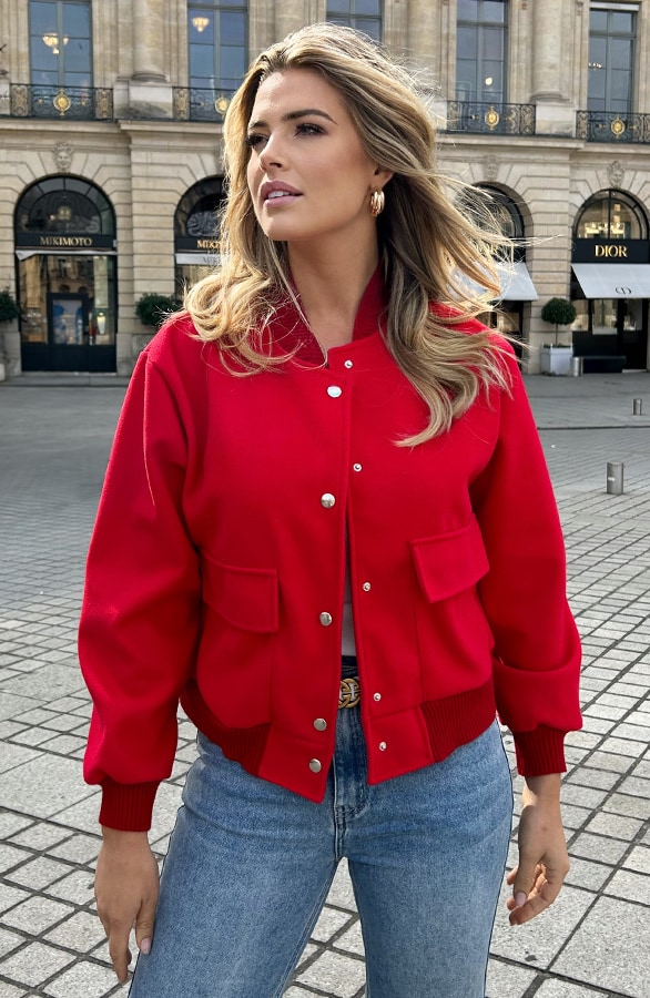 Soft Bomberjacket Rood – jassen, foto 4