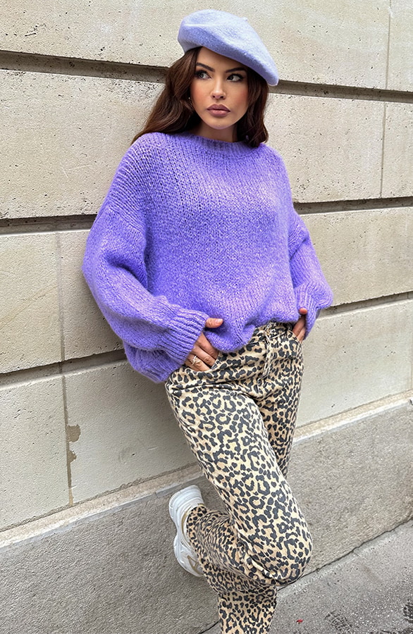 Soft Oversized Trui Lila – shoparchief, foto 5