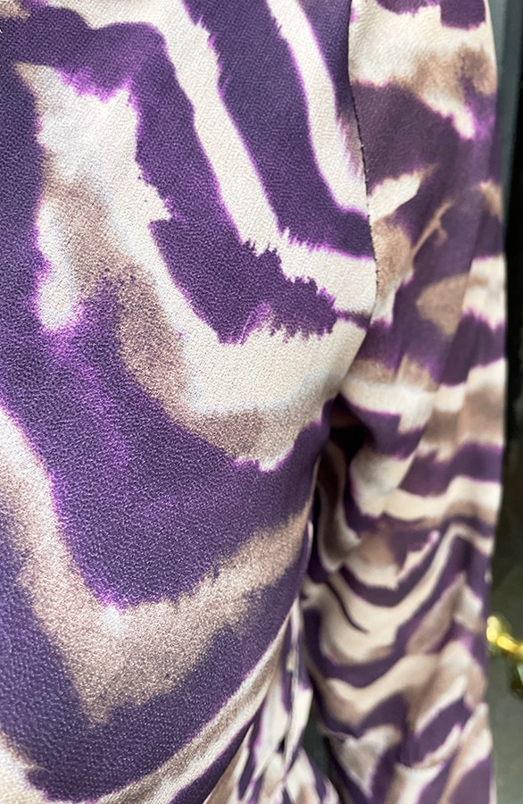 Stripe Jurk Wijde Mouw Zebra Purple – shoparchief, foto 7