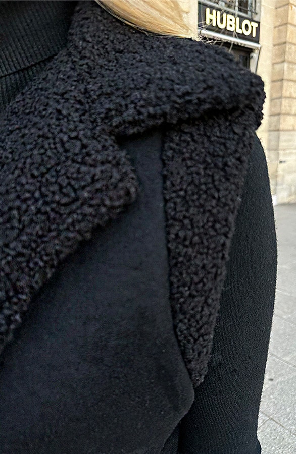 Suedine Teddy Gilet Zwart – shoparchief, foto 5
