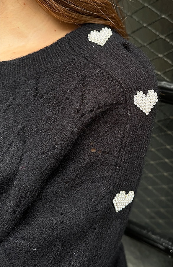 Ultra Soft Trui Limited Heart Zwart – alle kleding, foto 6