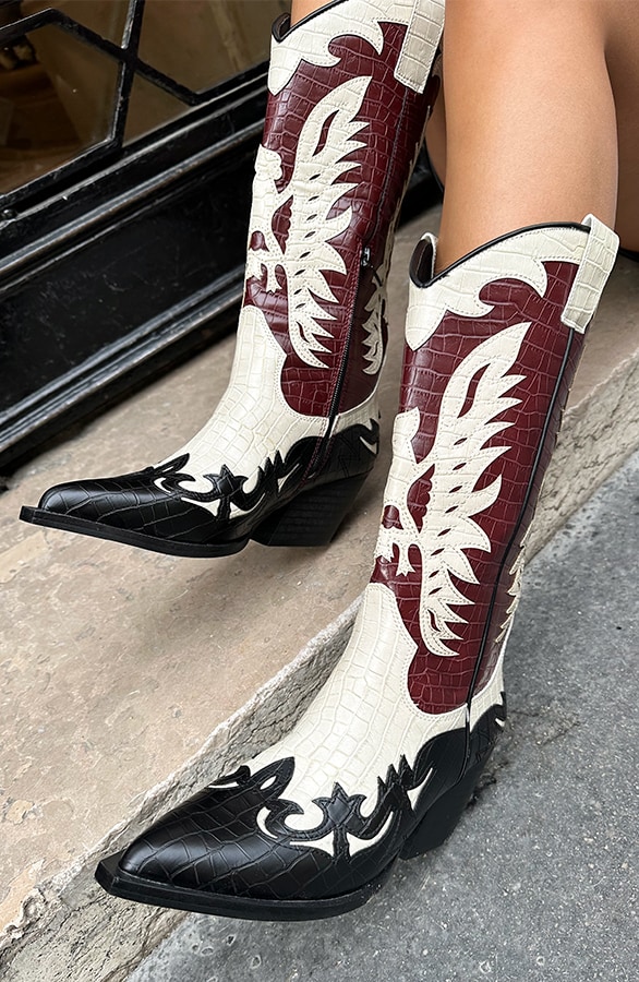Western Cowboy Boots Bordeaux – shoparchief, foto 3