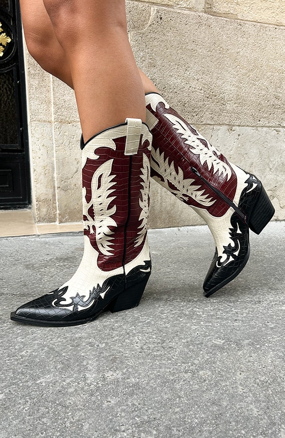 Western Cowboy Boots Bordeaux – shoparchief, foto 2