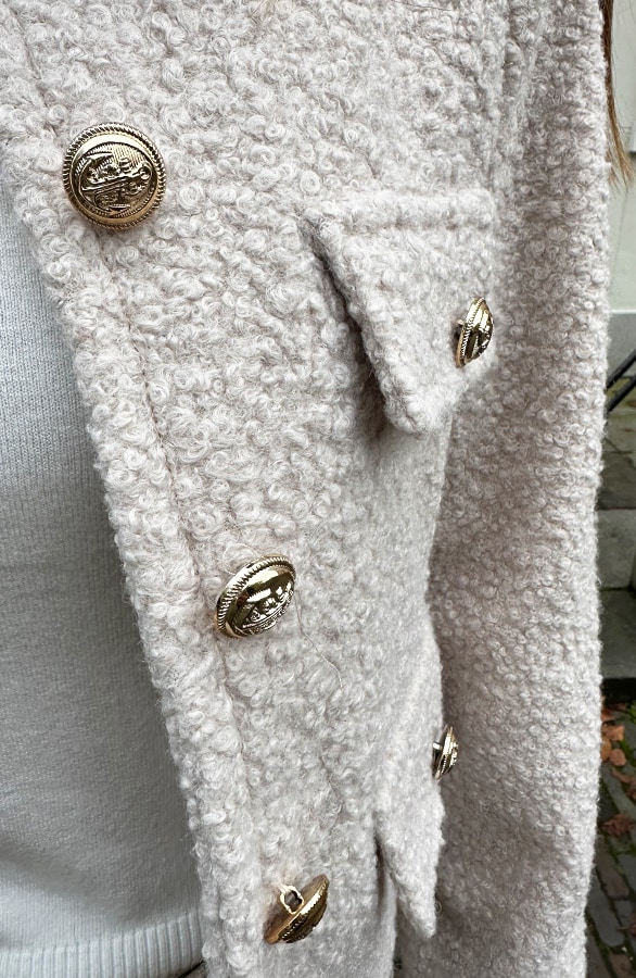 Classic Boucle Jacket Beige – shoparchief, foto 8