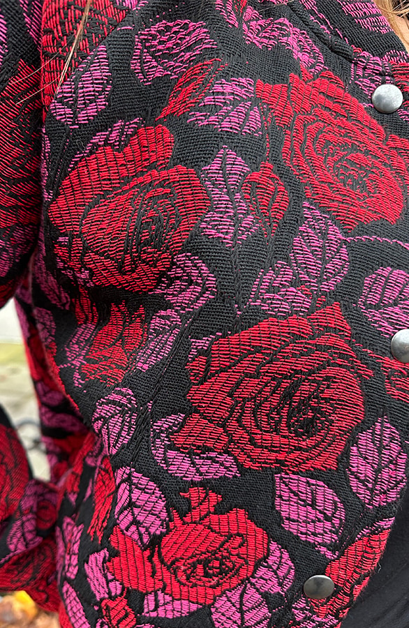 Deluxe Flower Bomber Rood Roze – shoparchief, foto 6