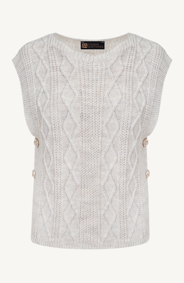 Kabel Pullover Beige, Shoparchiv