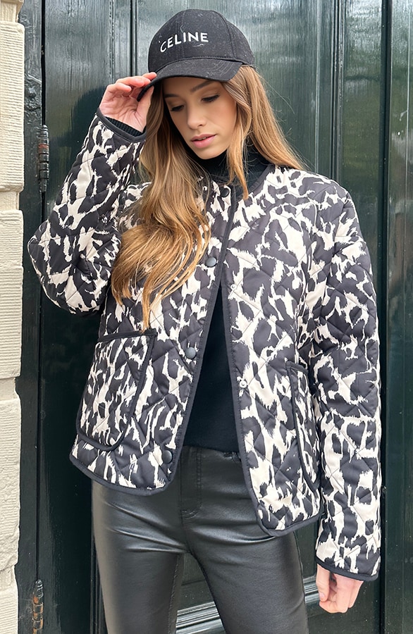 Leopard Jacket Zwart – shoparchief, foto 3