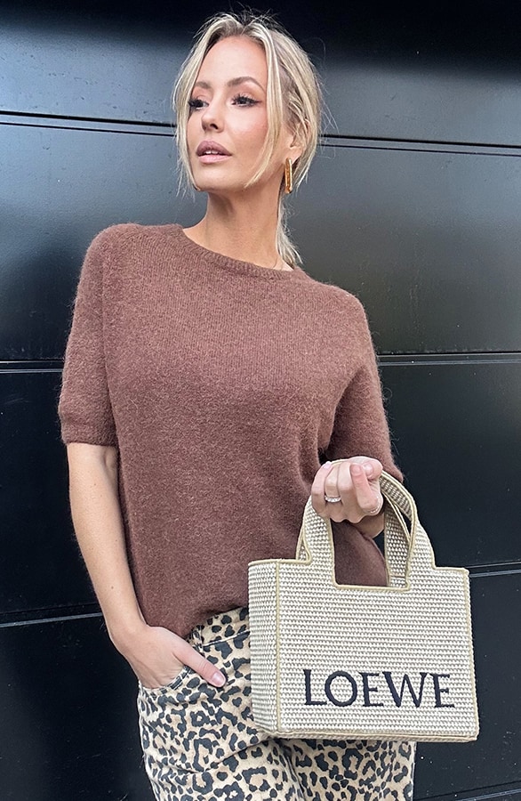 Oversized Soft Trui Korte Mouw Cacao – shoparchief, foto 3