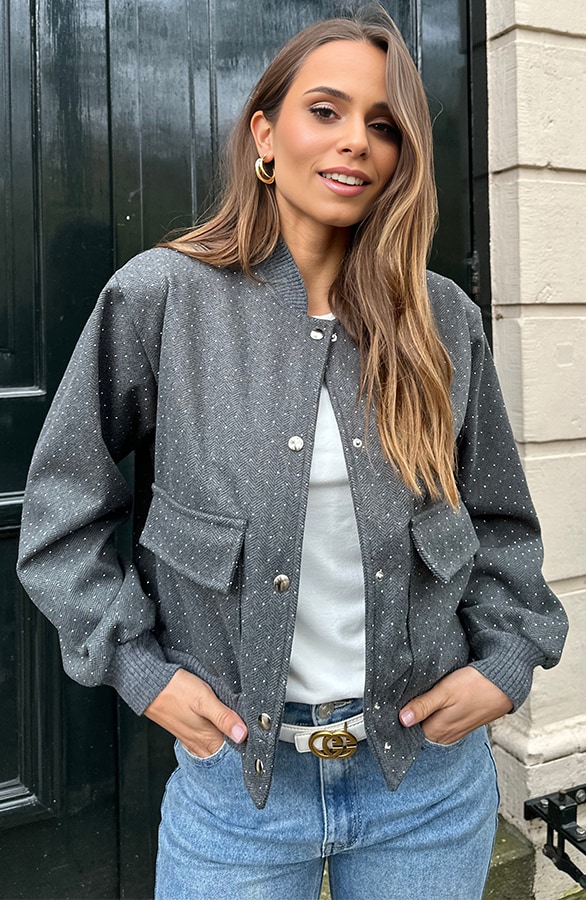 Soft Bomberjacket Strass Grijs – shoparchief, foto 8